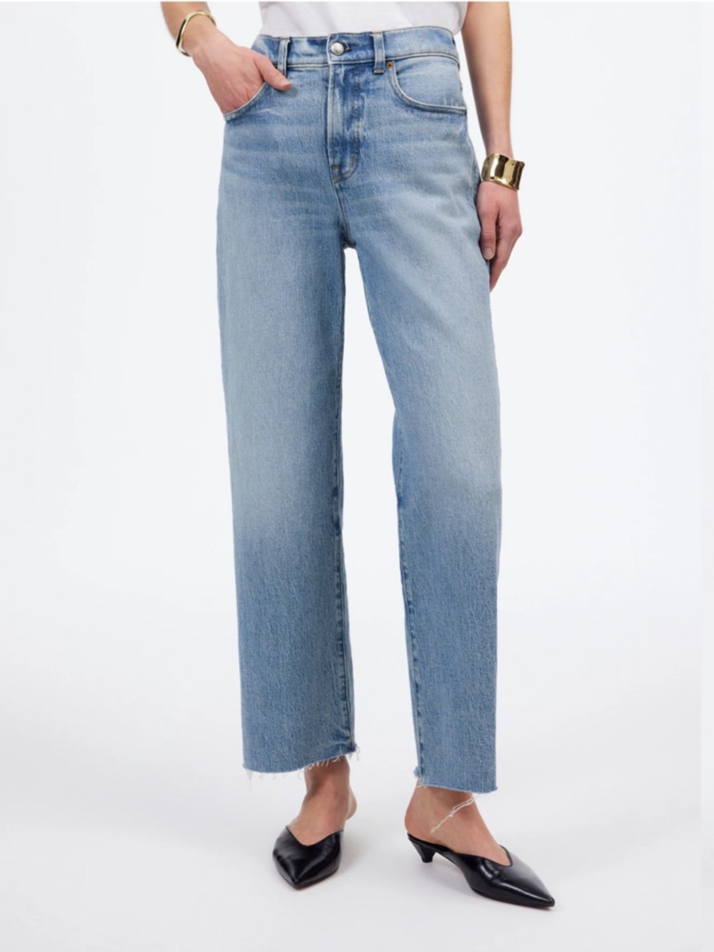 Madewell Light Wash Straight Jeans
